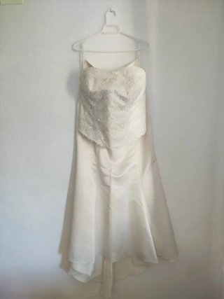 Conjunto Novia 3 Piezas: Vestido, Corsé y Estola