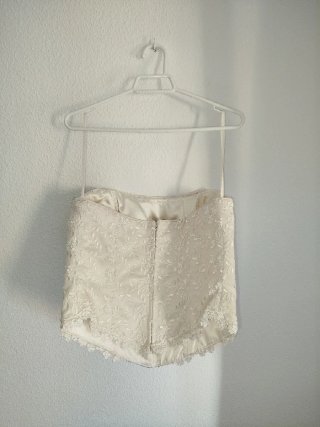 Conjunto Novia 3 Piezas: Vestido, Corsé y Estola