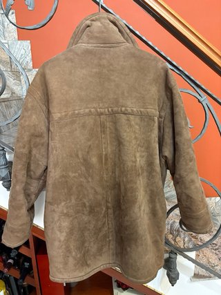 Cappotto Shearling Vera Pelle Scamosciata Vintage