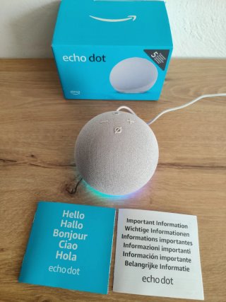 Amazon Echo Dot 5a Gen Bianco