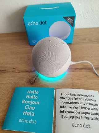 Amazon Echo Dot 5a Gen Bianco