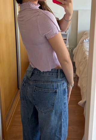 Crop Top lila / lavanda Bershka talla S
