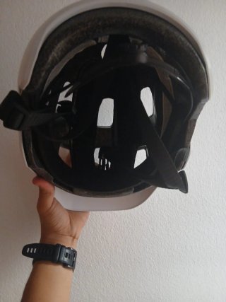 Casco Rockrider blanco talla M (55-59cm)