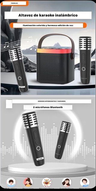 Máquina Karaoke TANALAZ 2 Micrófonos