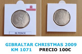 50 PENCE CHRISTMAS GIBRALTAR III.