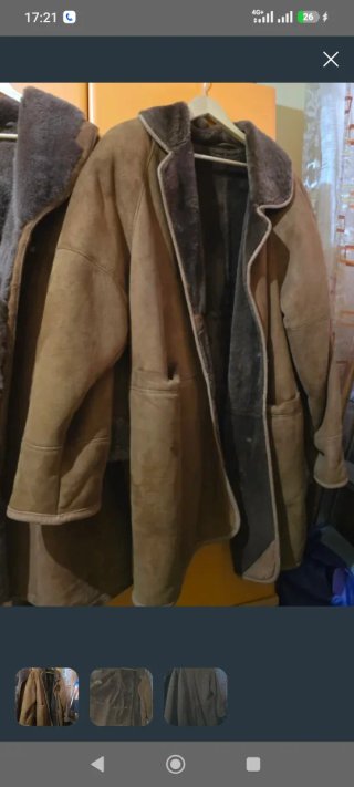 Chaqueta de Piel Vuelta McClaud Beige/Marrón