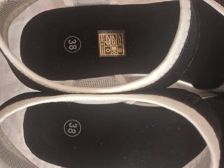 Sandalias negras y blancas talla 38