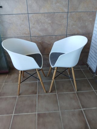 2 Butacas Nórdicas Blancas