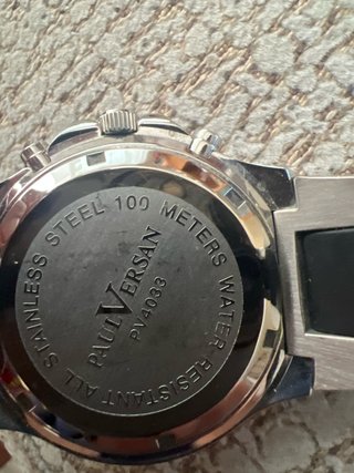 Reloj Paul Versan Cronógrafo Negro/Plata
