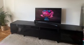Mueble TV Bësta Ikea Negro
