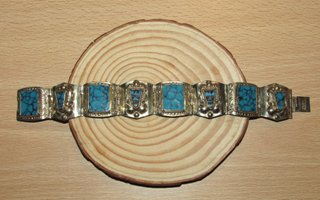 Pulsera brazalete vintage México Méjico turquesa