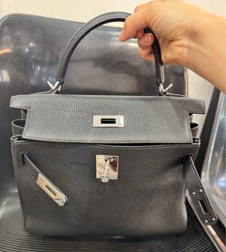 Bolso Piel Negro 28cm