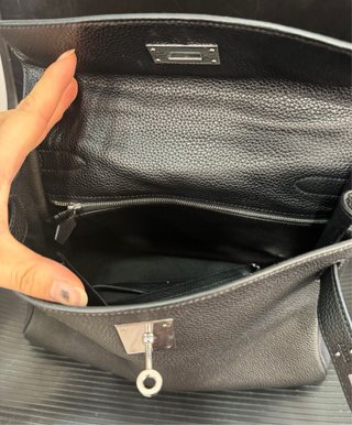 Bolso Piel Negro 28cm