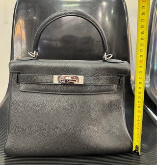 Bolso Piel Negro 28cm