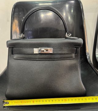 Bolso Piel Negro 28cm