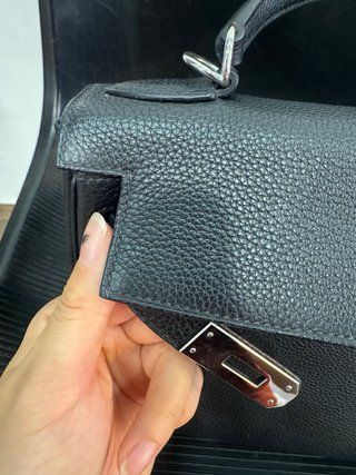 Bolso Piel Negro 28cm