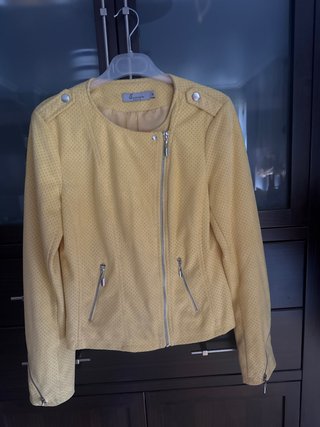 Cazadora Biker Amarilla Talla S