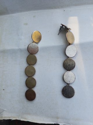 Pendientes Salcillo círculos dorados y plateados