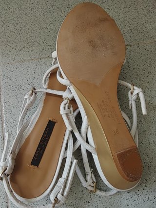 Sandalias Zara Woman Talla 36 Blancas