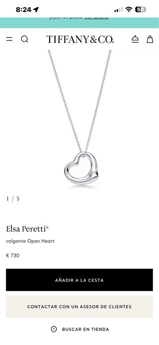 Collar Corazón Abierto Tiffany & Co. Elsa Peretti