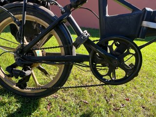 Bicicleta Eléctrica Plegable Negra con dos bateria