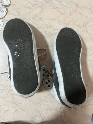 Sneakers alte grigie con interno in lana vintage