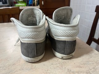 Sneakers alte grigie con interno in lana vintage