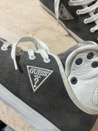 Sneakers alte grigie con interno in lana vintage