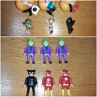 PACK 9 FIGURAS KINDER STAR WARS Y DC COMICS NUEVAS