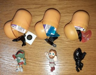 PACK 9 FIGURAS KINDER STAR WARS Y DC COMICS NUEVAS