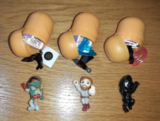 PACK 9 FIGURAS KINDER STAR WARS Y DC COMICS NUEVAS