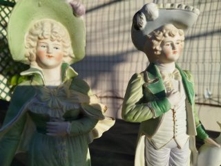 Pareja Figuras Porcelana Mujer y Hombre