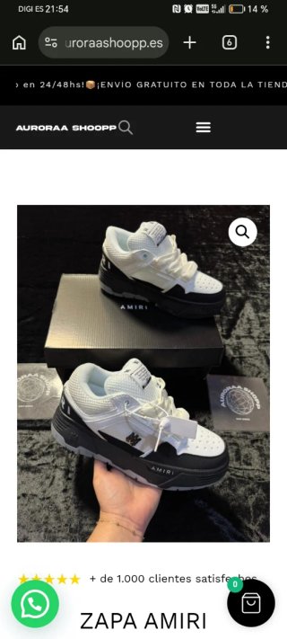 ZAPATOS AMIRI Negros y Blancos