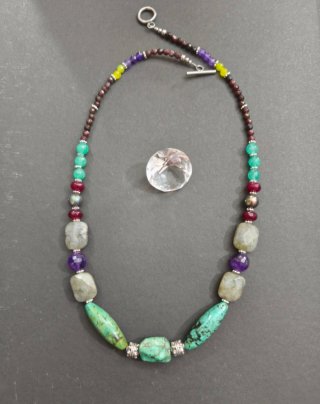 Collar Multicolor Piedras Naturales