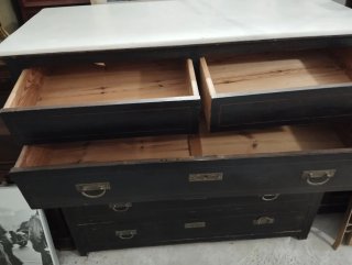 Cómoda antigua mármol y madera
