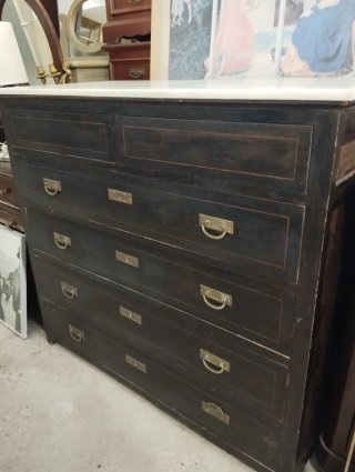 Cómoda antigua mármol y madera
