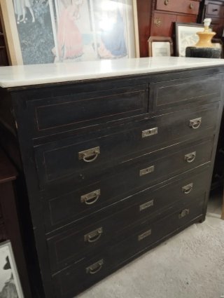 Cómoda antigua mármol y madera