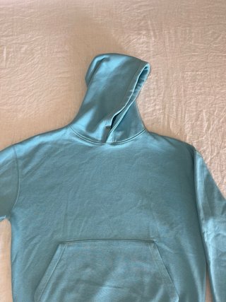 Felpa con cappuccio azzurra