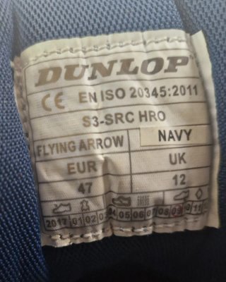 Zapatos de seguridad Dunlop Flying Arrow azules y