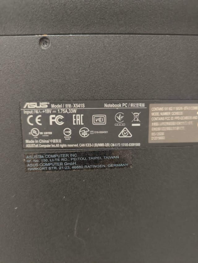 Carcassa inferiore ASUS SonicMaster X541 - Come nuova