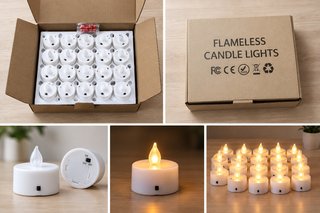 Set 100 Candele LED Fluttuanti Senza Fiamma