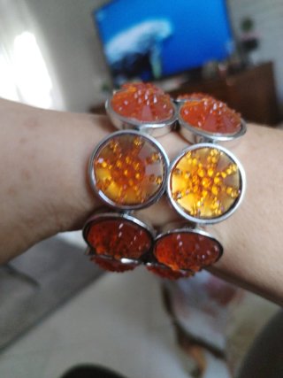 Bracciale donna con pietre arancioni