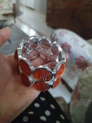 Bracciale donna con pietre arancioni