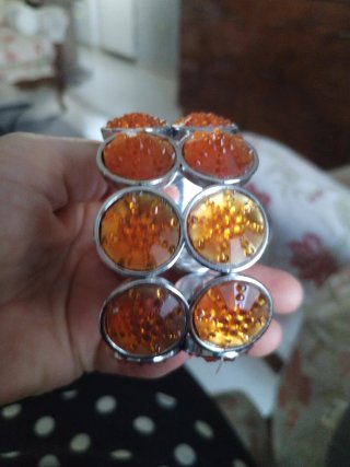 Bracciale donna con pietre arancioni