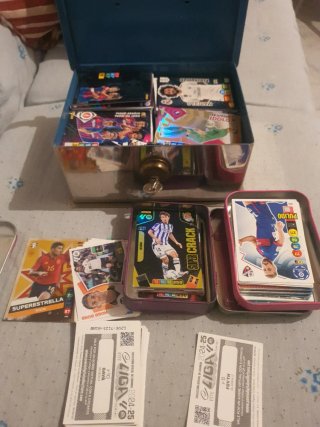 Lote cromos Panini Adrenalyn + cajas+ álbum