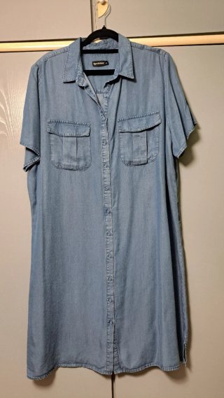 Vestido camisero azul talla XXL