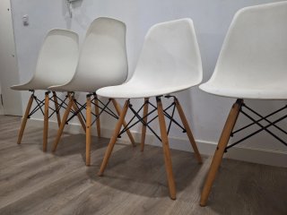 Pack 4 Sillas Blancas Diseño Moderno