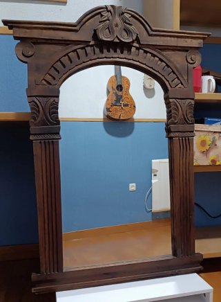Espejo Vintage Madera Tallada