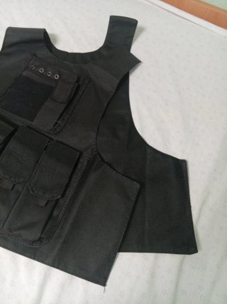 Chaleco Táctico Infantil Disfraz Negro