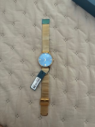 Reloj Amelia Parker Azul y Dorado